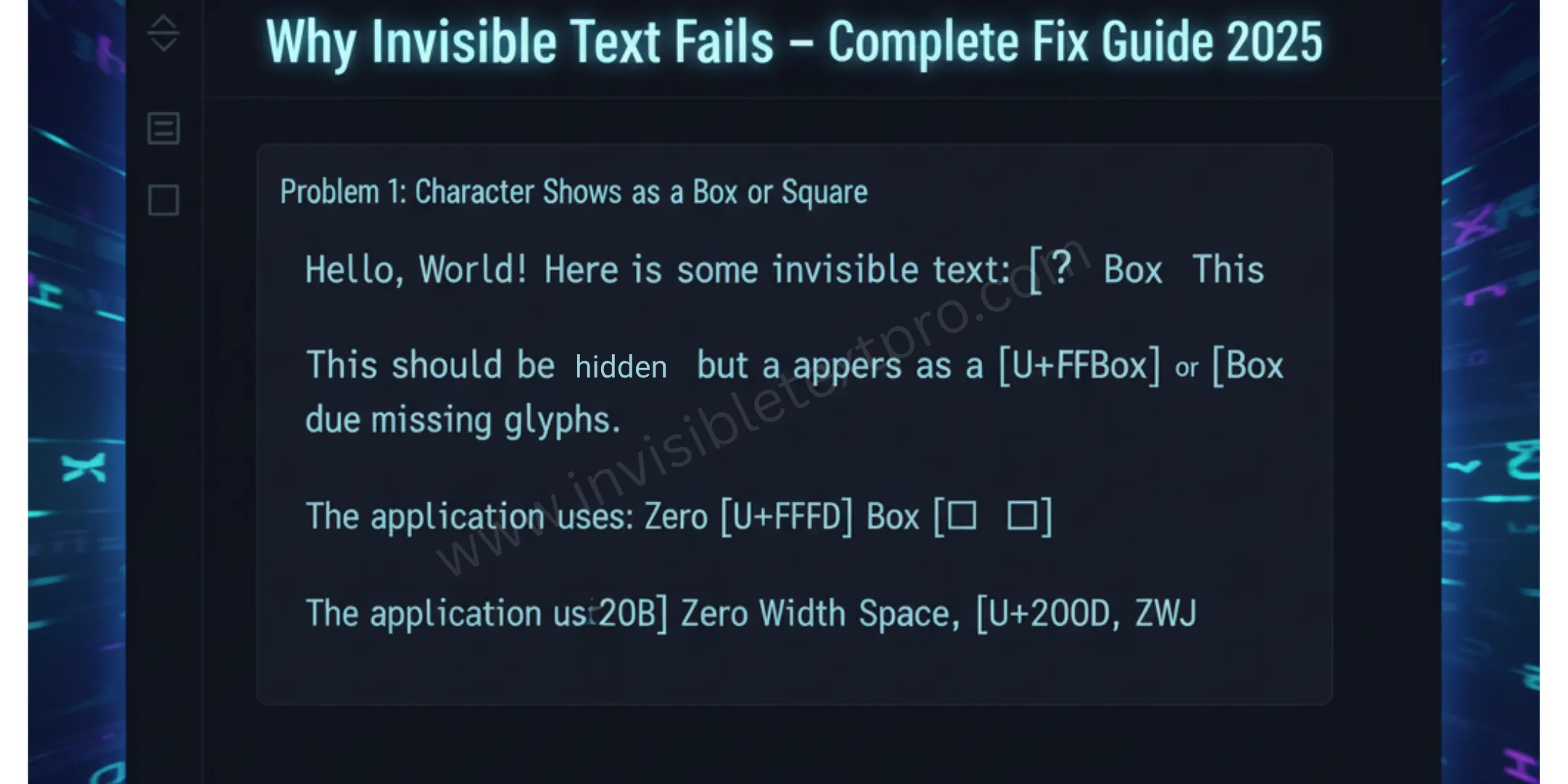 Invisible Text Not Working 2025 | Fix All Issues Fast 1 Screenshot showing box or square symbol appearing instead of invisible text not working on mobile device
