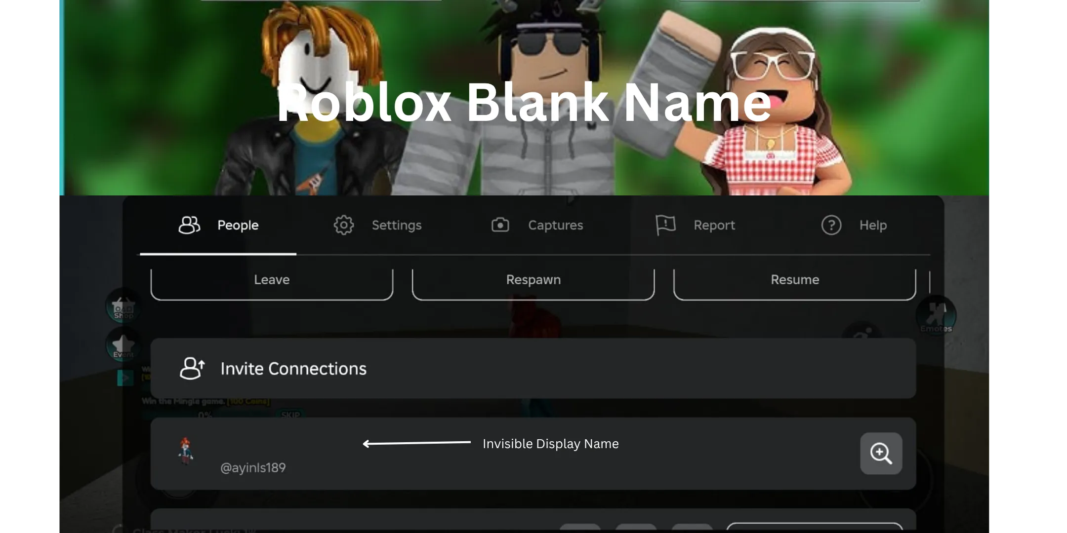 Roblox Blank Username Tutorial: Free Invisible Text Generator 1 blank Roblox username